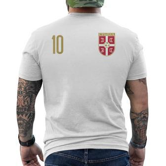 Serbia Soccer Jersey 2022 Serbian Flag Football Team Fan Mens Back Print T-shirt - Thegiftio UK