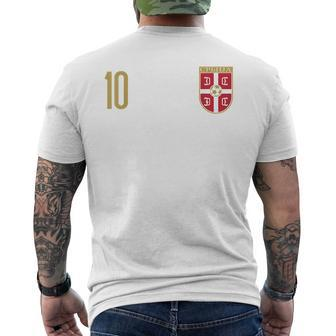 Serbia Soccer Jersey 2022 Serbian Flag Football Team Fan V2 Mens Back Print T-shirt - Thegiftio UK
