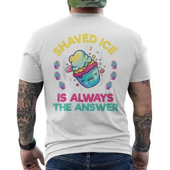 Shaved Ice T Hawaiian Shave Ice Cream Snow Cone Men's T-shirt Back Print - Monsterry UK