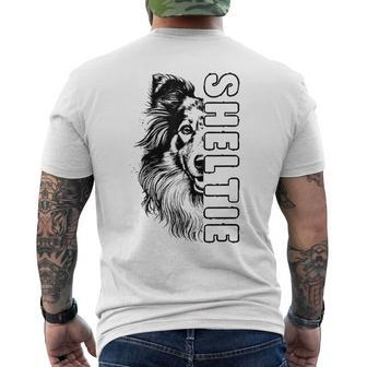 Sheltie Hund Herrchen Frauchen Hunde T-Shirt mit Rückendruck - Seseable