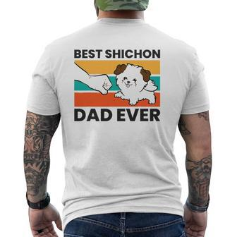 Shichon Dog Owner Best Shichon Dad Ever Mens Back Print T-shirt | Mazezy DE