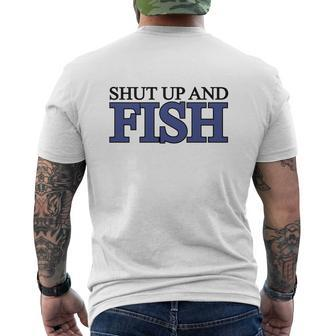Shut Up And Fish Men's T-Shirt Mens Back Print T-shirt - Seseable