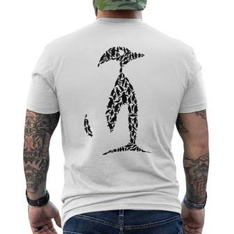 Silhouette Penguins For Penguin Lover Penguin Men's T-shirt Back Print - Monsterry UK