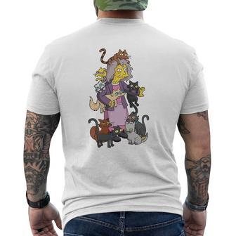 The Simpson Crazy Cat Lady Shirts Cats Lady Christmas Sweatshirts For Christmas Xmas Mens Back Print T-shirt - Thegiftio UK