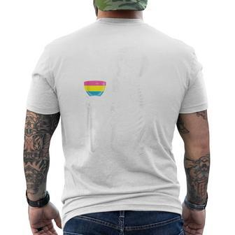 Skeleton Drinking Coffee Lgbt-Q Pansexual Pride Pan Ally Men's T-shirt Back Print - Monsterry CA