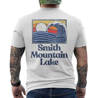 Smith Mountain Lake Retro Surfer Vintage Beach & Wave Men's T-shirt Back Print - Monsterry DE