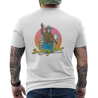 Smokey Bear Retro Smokey The Bear Mens Back Print T-shirt - Thegiftio