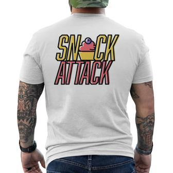 Snack Attack Cute Cupcake Sweets Men's T-shirt Back Print - Monsterry CA