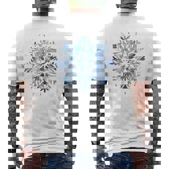 Snowflake Winter Christmas Matching Men's T-shirt Back Print - Thegiftio