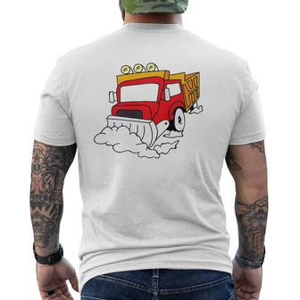 Snowplow Truck Snow Plough Digger Toddler Mens Back Print T-shirt | Mazezy