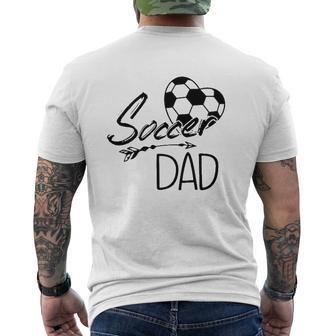 Soccer Dad Ball Heart Father's Day Mens Back Print T-shirt | Mazezy