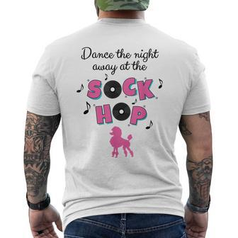 Sock Hop For A 1950S School Dance Men's T-shirt Back Print - Monsterry