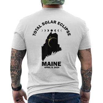 Solar Eclipse 2024 Maine Solar Eclipse Men's T-shirt Back Print - Monsterry