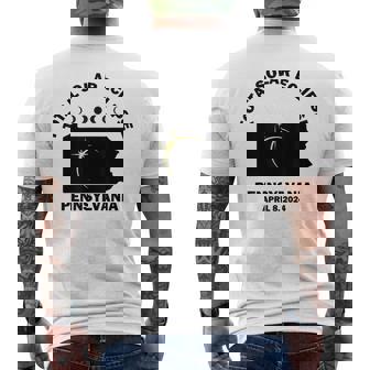 Solar Eclipse 2024 Pennsylvania Solar Eclipse Men's T-shirt Back Print - Seseable