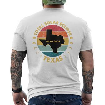 Solar Eclipse 2024 Texas Solar Eclipse Men's T-shirt Back Print - Monsterry DE