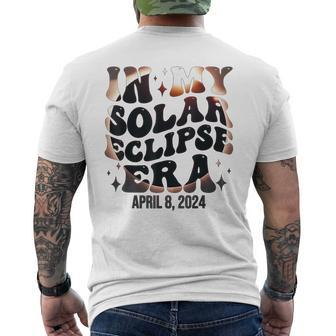 In My Solar Eclipse Era Total Solar Eclipse 2024 Groovy Men's T-shirt Back Print | Mazezy
