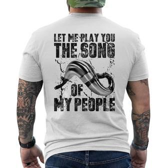 Song Of My People 2 Stroke Motocross Pipe Men's T-shirt Back Print - Monsterry CA