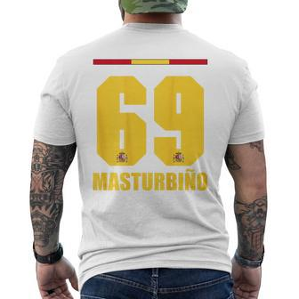 Spain Sauf Jersey Masturbinho 69 Saufnamen Red T-Shirt mit Rückendruck - Seseable