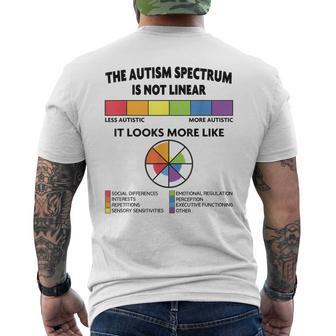Spectrum Is Not Linear Autistic Pride Autism Awareness Month Men's T-shirt Back Print | Mazezy AU