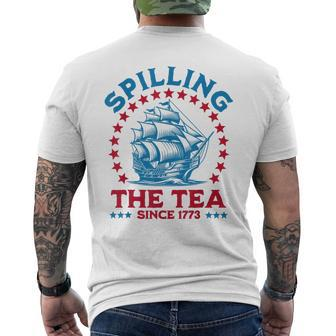 Spilling The Tea Since 1773 Men's T-shirt Back Print - Monsterry UK