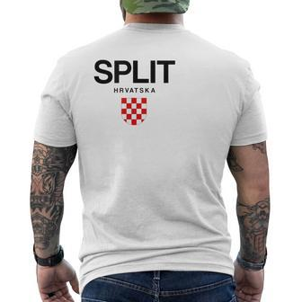 Split Croatian Pride Croatia Men's T-shirt Back Print - Monsterry DE
