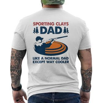 Sporting Clays Dad Like A Normal Dad Except Way Cooler Mens Back Print T-shirt | Mazezy
