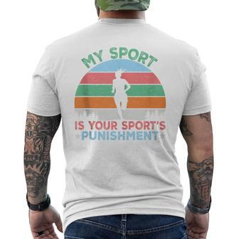 My Sports Is Your Sports Punishment Vintage Athlete Runners Men's T-shirt Back Print - Monsterry