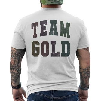 Sports Team Gold Field Day Go Spirit Summer Camp Game 2024 Men's T-shirt Back Print - Seseable