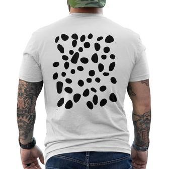 Spotted White With Black Polka Dots Dalmatian Men's T-shirt Back Print | Mazezy