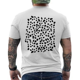 Spotted White With Black Polka Dots Dalmatian Men's T-shirt Back Print - Monsterry UK