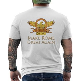 Spqr Ancient Rome Make Rome Great Again Mens Back Print T-shirt - Thegiftio UK