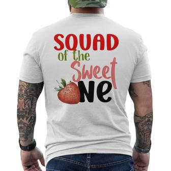 Squad The Sweet One Strawberry Birthday Family Party Men's T-shirt Back Print - Thegiftio UK