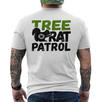 Squirrel Hunting Tree Rat Patrol Target Squirrel Hunter Men's T-shirt Back Print - Monsterry