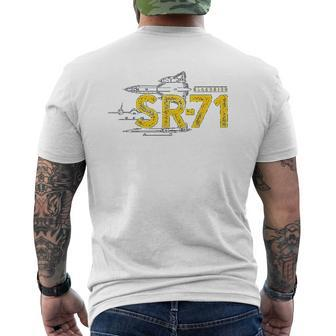 Sr71 Blackbird Air Force Military Jet Mens Back Print T-shirt - Thegiftio