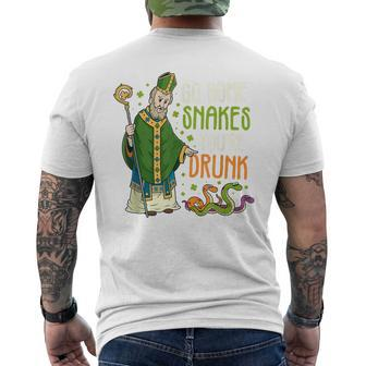 St Patrick Snakes Go Home You're Drunk Paddys Day Mens Back Print T-shirt - Thegiftio UK