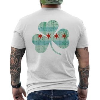 St Patrick's Day ed Special Chicago Flag Pats Men's T-shirt Back Print - Monsterry DE