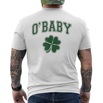 St Patrick's Day Pregnancy Announcement O'baby St Patty's Men's T-shirt Back Print | Mazezy