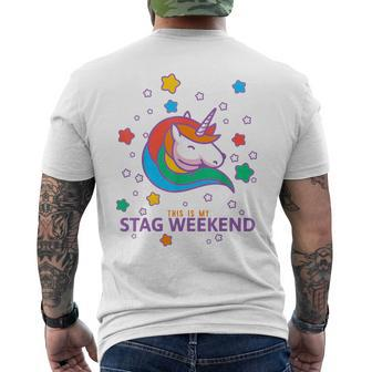 Stag Weekend Unicorn Matching Set 1 Of 2 Groom Men's T-shirt Back Print - Seseable