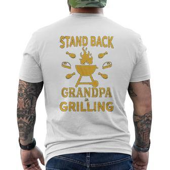 Stand Back Grandpa Is Grilling Mens Back Print T-shirt | Mazezy