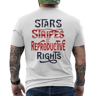 Stars Stripes And Reproductive Rights 4Th Of July Feminist Mens Back Print T-shirt - Thegiftio UK