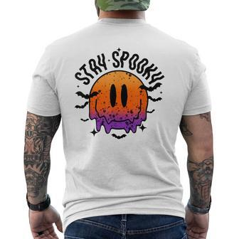 Stay Spooky Pumpkin Halloween Mens Back Print T-shirt - Thegiftio UK