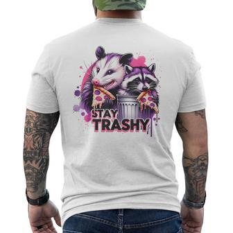 Stay Trashy Raccoon Animal For Women Men's T-shirt Back Print - Monsterry DE