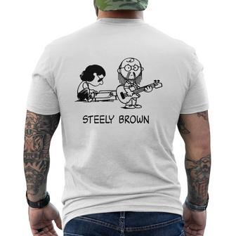 Steely Brown Tee Mens Back Print T-shirt - Thegiftio UK