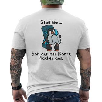 Steil Hier Sah Auf Der Karte Flachaus S T-Shirt mit Rückendruck - Seseable