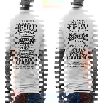 Stepdad Of Awesome Step Daughter Birthday For Step Dad Men's T-shirt Back Print - Thegiftio