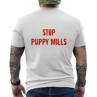 Stop Puppy Mills Mens Back Print T-shirt - Thegiftio UK