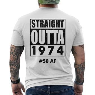 Straight Outta 1974 50 50Th Birthday Men's T-shirt Back Print - Seseable