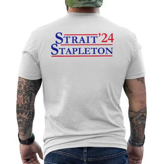Strait Stapleton 24 Retro Country Cowboy Vintage Concert Men's T-shirt Back Print - Monsterry DE
