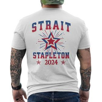 Strait Stapleton Patriotic Stars Usa America Concert Men's T-shirt Back Print - Monsterry