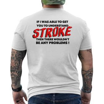 Stroke Awareness Brain Injury Understanding Back Men's T-shirt Back Print - Monsterry